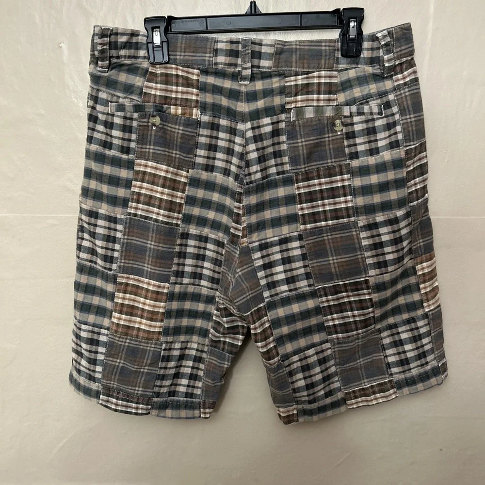 Mens Siegfried Vintage Size 36 Brown Color Block Bermuda Shorts‎